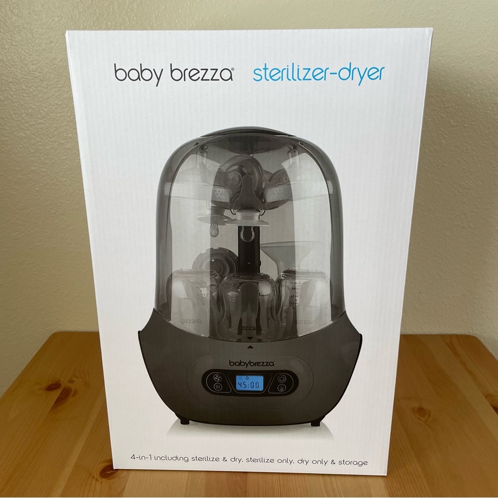 NWT Baby Brezza Baby Bottle Sterilizer Dryer Machine – Electric Steam, Charcoal